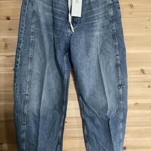 Good American Barrel Jeans Size Af 35